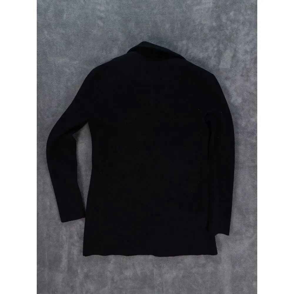 J.Crew Cecile Sweater Blazer Black Cotton Wool XXXS Relaxed Fit NWT